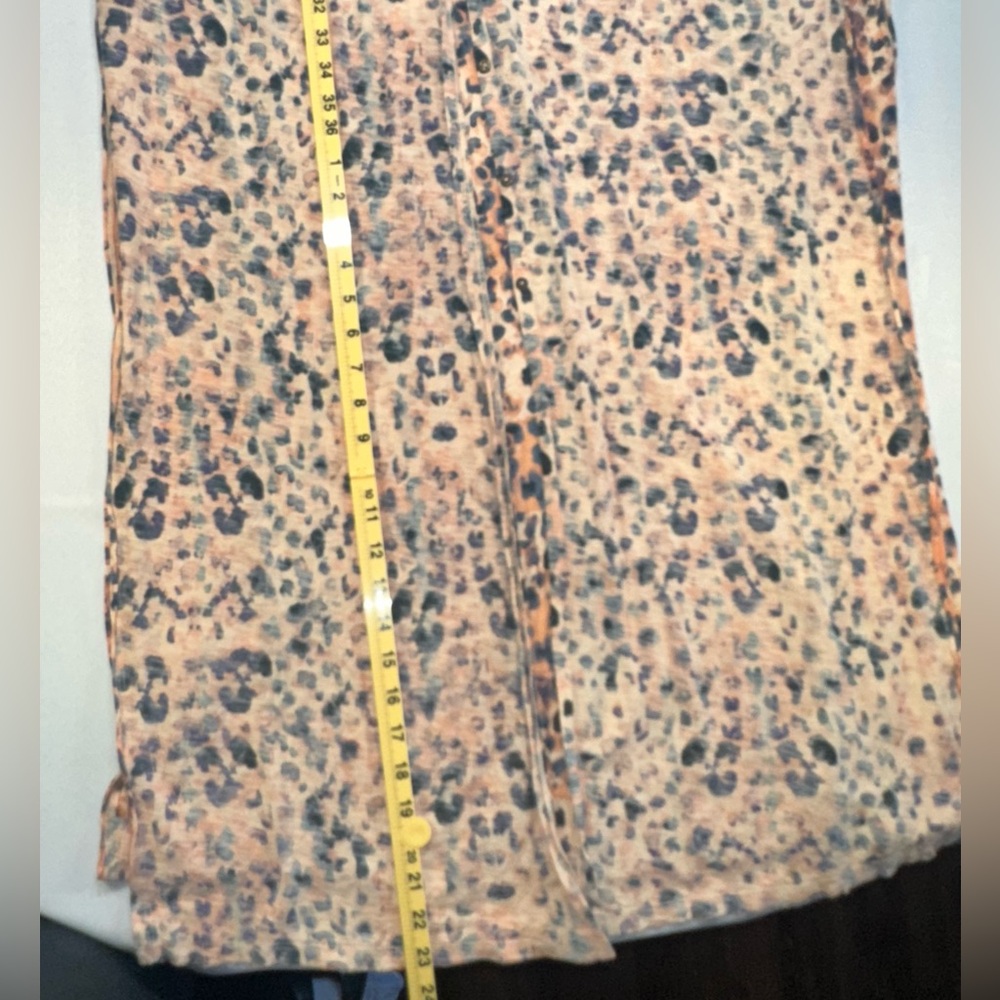 Intimately Free People Cheetah Print Maxed Out Maxi Button Dress Robe Duster Med - Picture 12 of 12